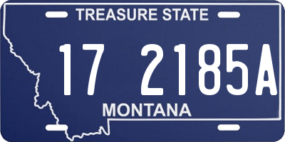 MT license plate 172185A