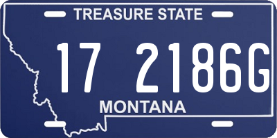 MT license plate 172186G