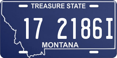 MT license plate 172186I