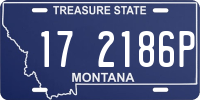 MT license plate 172186P