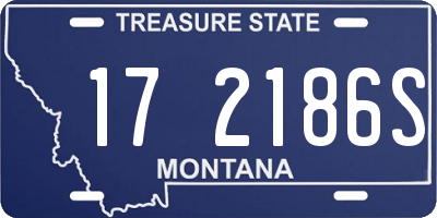 MT license plate 172186S
