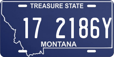 MT license plate 172186Y
