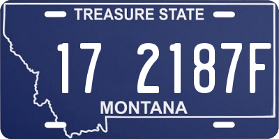 MT license plate 172187F
