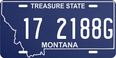 MT license plate 172188G