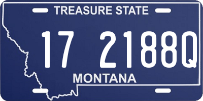 MT license plate 172188Q