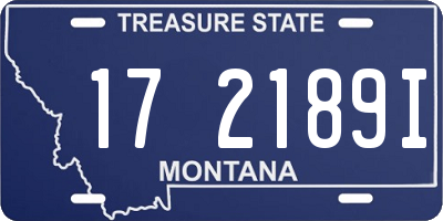 MT license plate 172189I