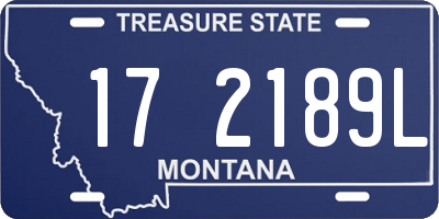 MT license plate 172189L