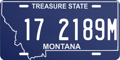 MT license plate 172189M