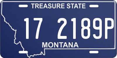 MT license plate 172189P