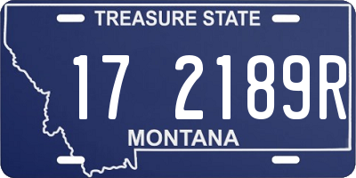 MT license plate 172189R