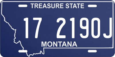 MT license plate 172190J