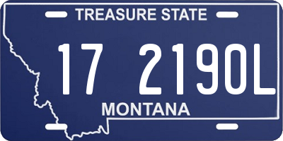 MT license plate 172190L