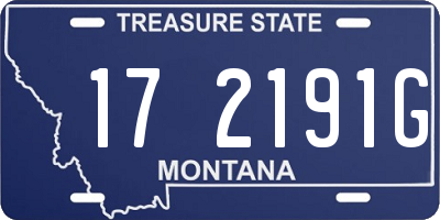 MT license plate 172191G