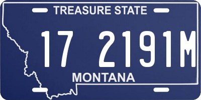 MT license plate 172191M