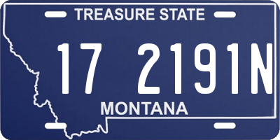 MT license plate 172191N