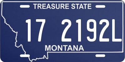 MT license plate 172192L