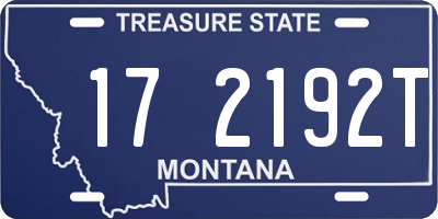 MT license plate 172192T
