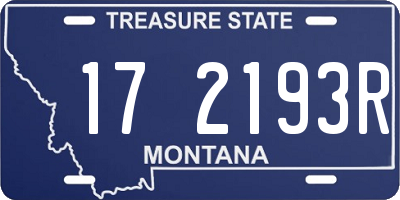MT license plate 172193R