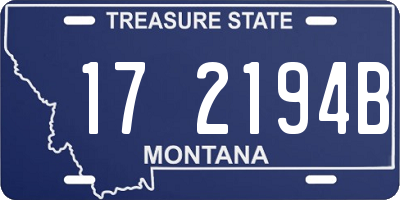 MT license plate 172194B