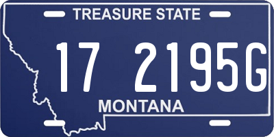 MT license plate 172195G