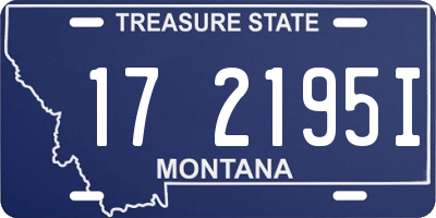 MT license plate 172195I
