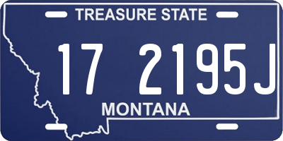 MT license plate 172195J