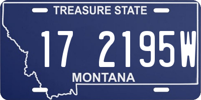 MT license plate 172195W