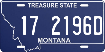 MT license plate 172196D