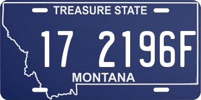 MT license plate 172196F