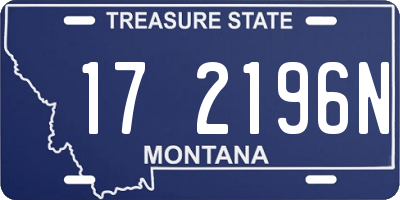 MT license plate 172196N
