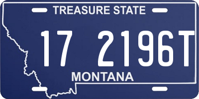 MT license plate 172196T