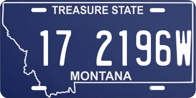 MT license plate 172196W