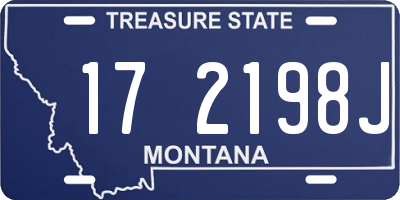 MT license plate 172198J