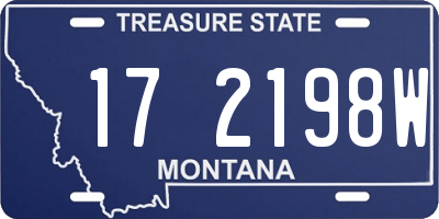 MT license plate 172198W