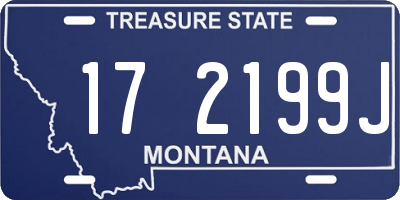 MT license plate 172199J