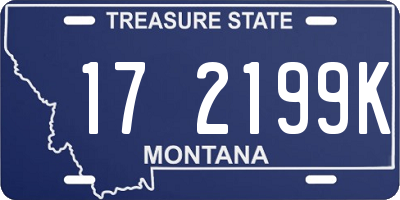 MT license plate 172199K