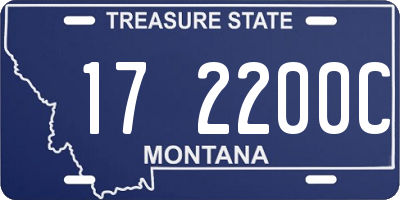 MT license plate 172200C