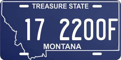 MT license plate 172200F