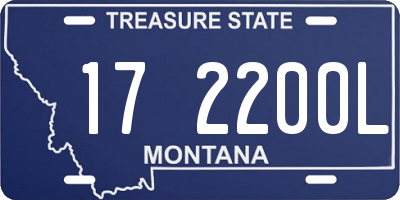 MT license plate 172200L