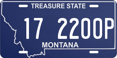 MT license plate 172200P