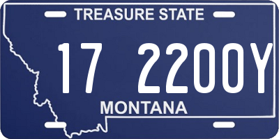 MT license plate 172200Y