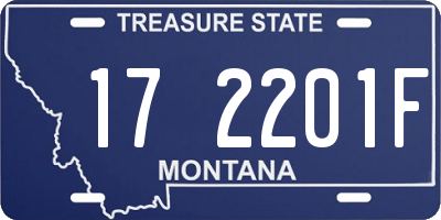 MT license plate 172201F