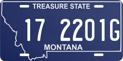 MT license plate 172201G