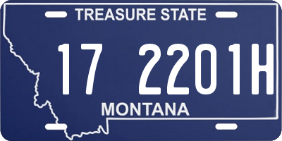 MT license plate 172201H