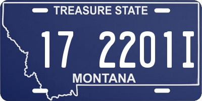 MT license plate 172201I