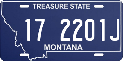 MT license plate 172201J