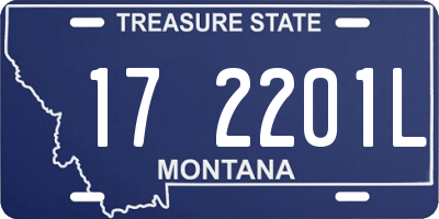 MT license plate 172201L