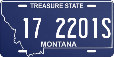 MT license plate 172201S