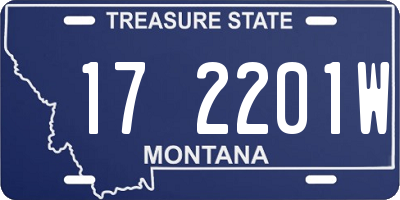 MT license plate 172201W