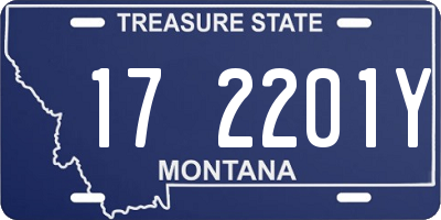 MT license plate 172201Y